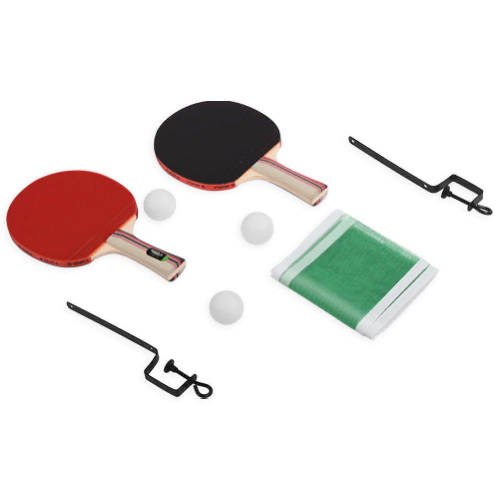 KRAFLA S-H300 Набор для настольного тенниса: ракетка (2шт), мяч (3шт), сетка с креплением, KFL-AQS-H300