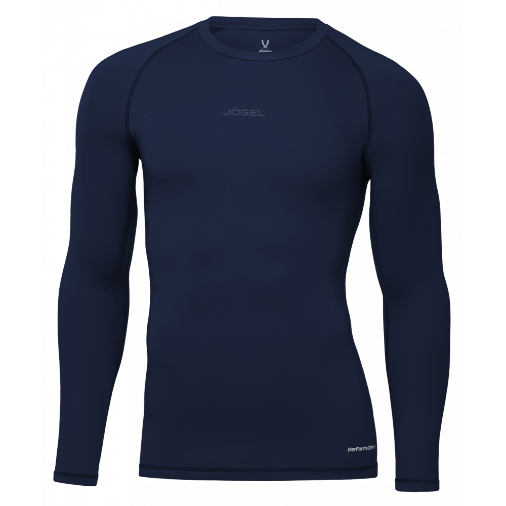 Футболка компрессионная с длинным рукавом Jögel PerFormDRY Baselayer Tee LS 2, темно-синий, ЦБ-00003147