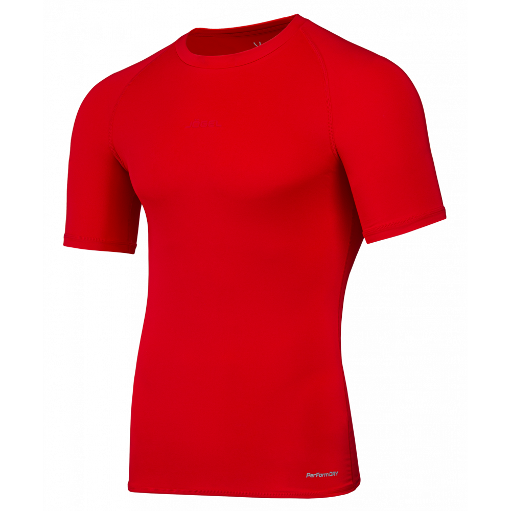 Футболка компрессионная Jögel PerFormDRY Baselayer Tee SS 2, красный, ЦБ-00003109