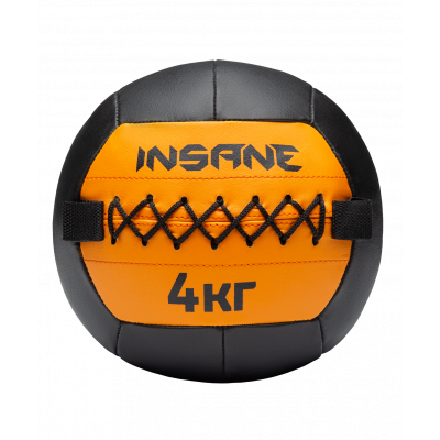 Медбол IN24-WB100, 4 кг, оранжевый, ЦБ-00003211