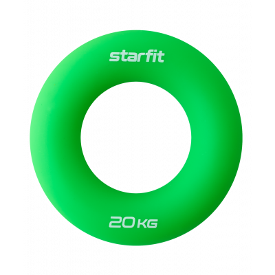 Эспандер кистевой ES-404 Кольцо, 20 кг, силикагель, зеленый, УТ-00019246
