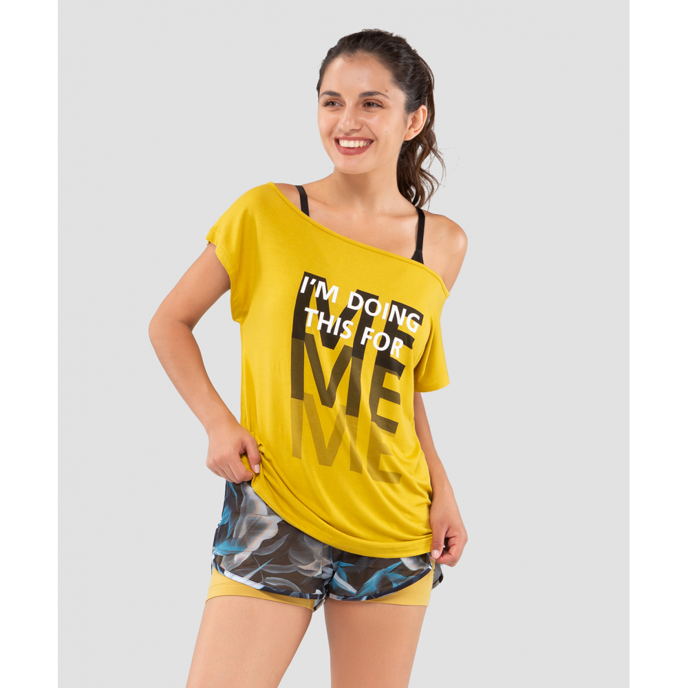 Женская футболка Ease Off mustard FA-WT-0202-MSD, горчичный, УТ-00016701