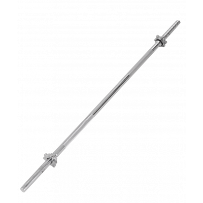 Гриф для штанги BB-103 прямой, d=25 мм, металл, с металлическими замками, хром, 120 см, УТ-00019777