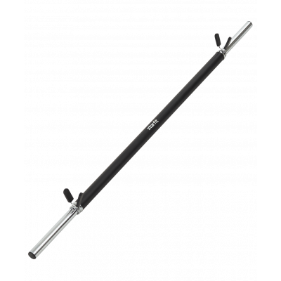 Гриф для аэробики BB-104 d=25 мм, неопреновый, с пружинными замками, черный, 120 см, УТ-00019781