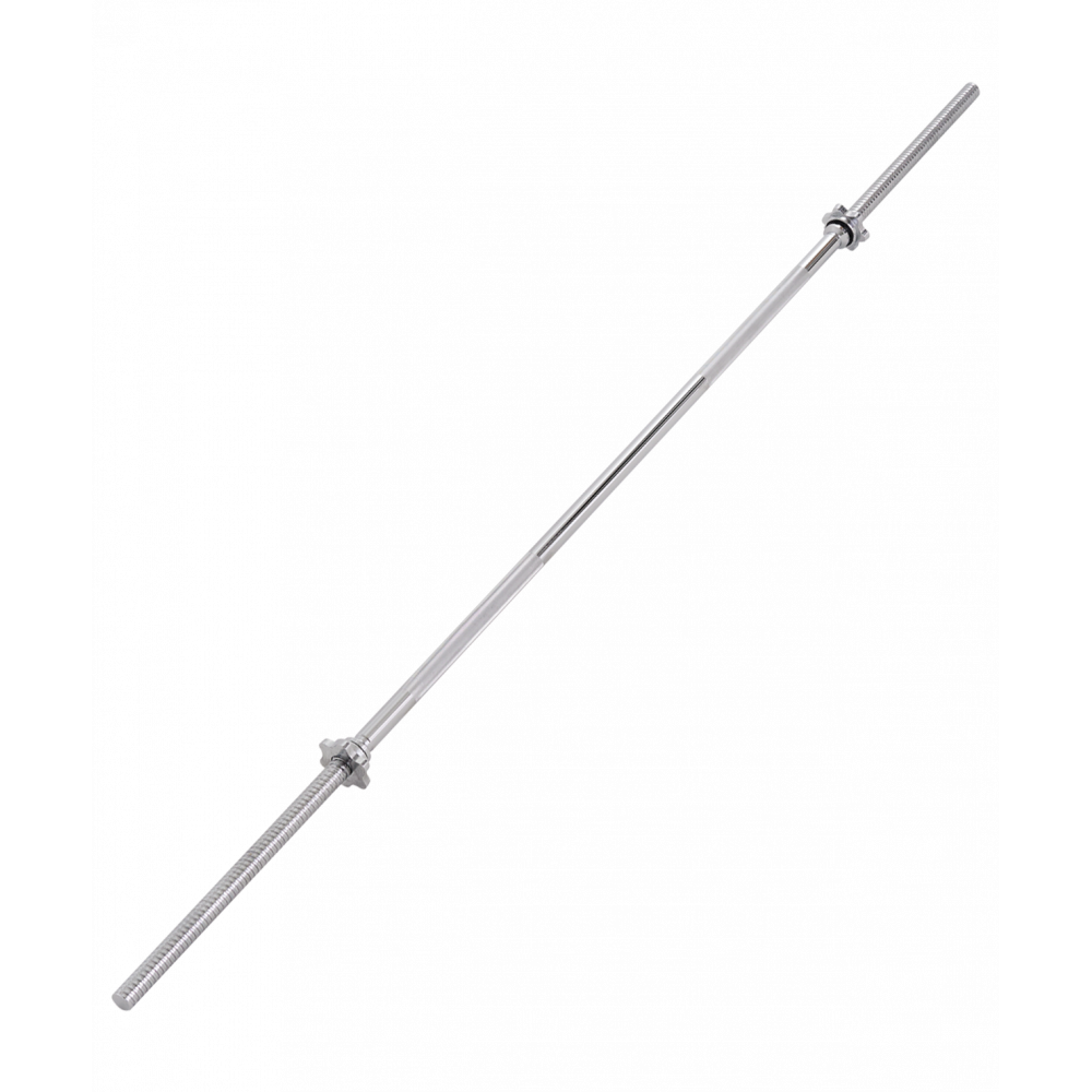 Гриф для штанги BB-103 прямой, d=25 мм, металлический, с металлическими замками, 180 см, УТ-00019779