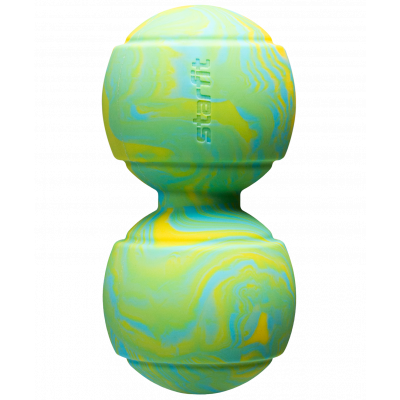 Мяч для МФР RB-107, 12,5 x 6,3 см, силикагель, двойной, голубой/оранжевый, ЦБ-00002873