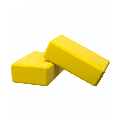 Блок для йоги YB-200 EVA, желтый, пара, ЦБ-00002927