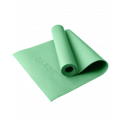 Коврик для йоги и фитнеса высокой плотности FM-103 PVC HD, 183x61x0,4 см, зеленый чай, ЦБ-00002276