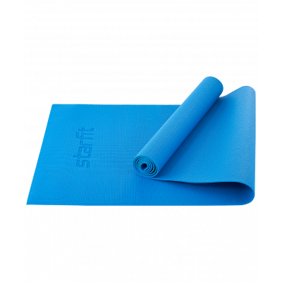Коврик для йоги и фитнеса FM-101, PVC, 173x61x0,3 см, синий, УТ-00018896