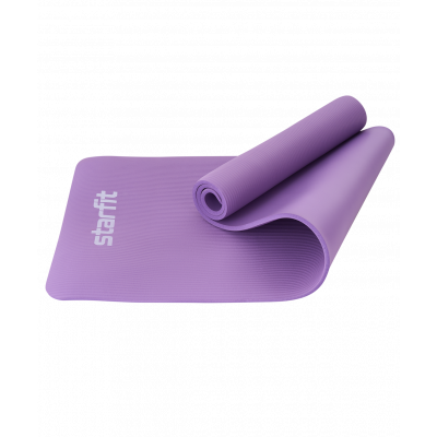 Коврик для йоги и фитнеса FM-301, NBR, 183x61x1,0 см, фиолетовый пастель, УТ-00018919