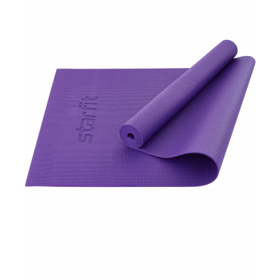 Коврик для йоги и фитнеса FM-101, PVC, 173x61x0,4 см, фиолетовый, УТ-00018899