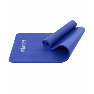 Коврик для йоги и фитнеса FM-301, NBR, 183x61x1,2 см, темно-синий, УТ-00018920