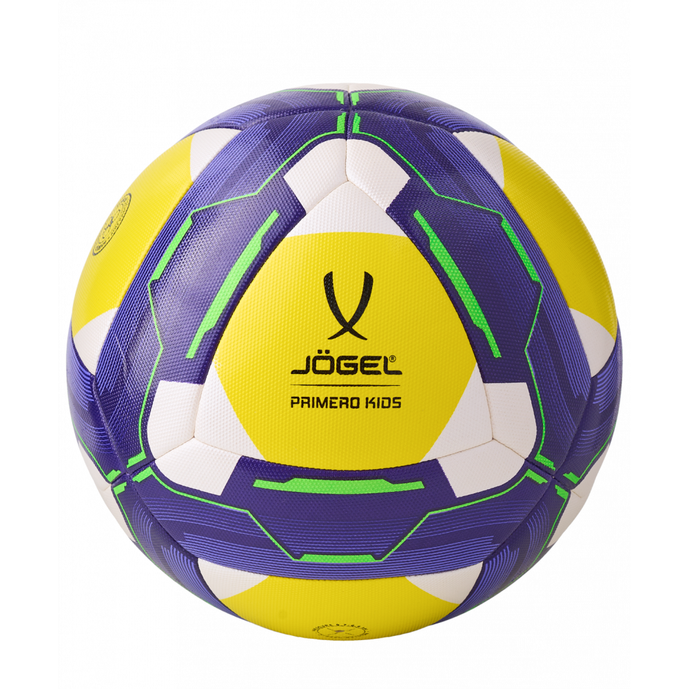 Мяч футбольный Primero Kids №4, белый/фиолетовый/желтый, ЦБ-00000328