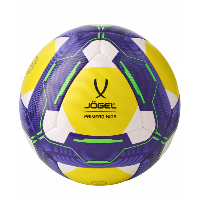 Мяч футбольный Primero Kids №4, белый/фиолетовый/желтый, ЦБ-00000328