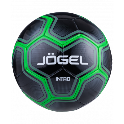 Мяч футбольный Intro №5, черный/зеленый, УТ-00017589