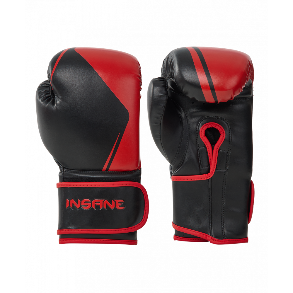 Перчатки боксерские MONTU, ПУ, красный, 8 oz, ЦБ-00002434