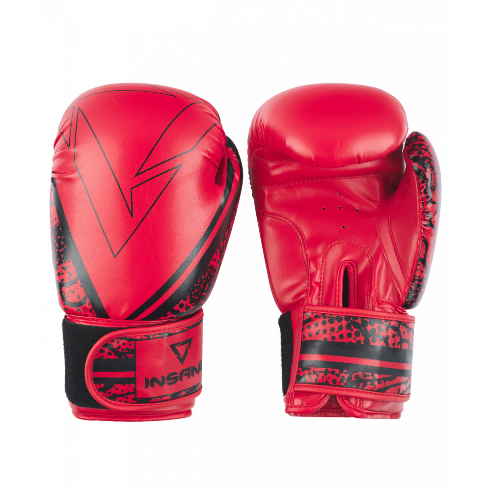 Перчатки боксерские ODIN, ПУ, красный, 10 oz, УТ-00020333