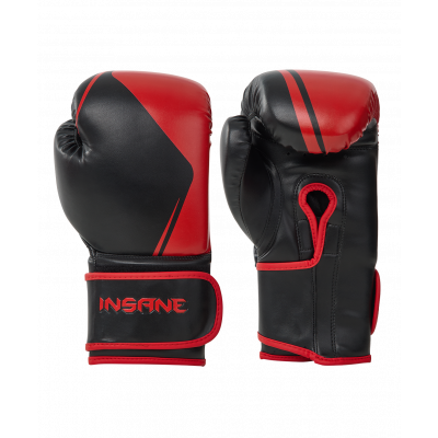Перчатки боксерские MONTU, ПУ, красный, 10 oz, ЦБ-00002435