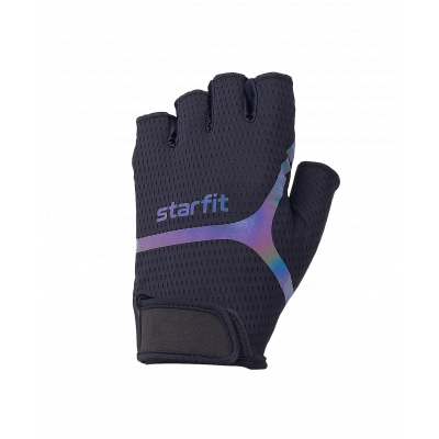 Перчатки для фитнеса WG-103, черный/светоотражающий, УТ-00020812