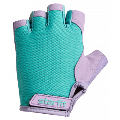 Перчатки для фитнеса WG-105, с гелевыми вставками, мятный/лиловый, ЦБ-00002550