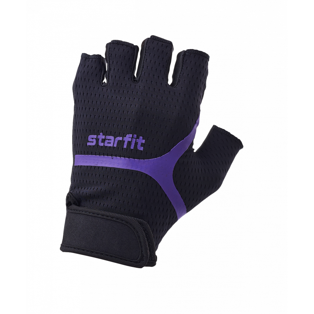Перчатки для фитнеса WG-103, черный/фиолетовый, УТ-00020813