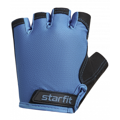 Перчатки для фитнеса WG-105, с гелевыми вставками, черный/синий, ЦБ-00002551