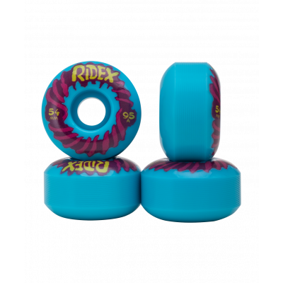Комплект колес для скейтборда 54x32 мм, 95A, голубой, ЦБ-00003220