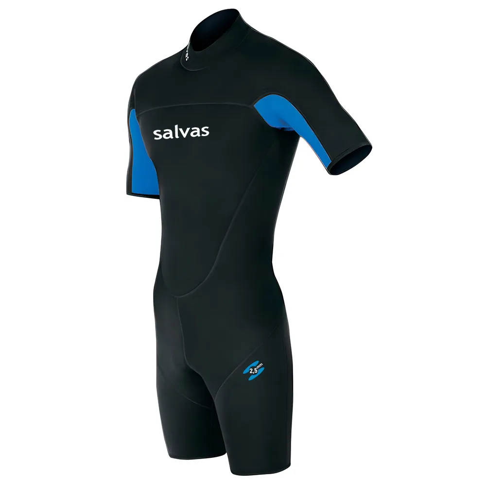 Гидрокостюм для плавания SALVAS Shorty Nemo Adult, мужской, с короткими рукавами и шортами, чёрно-синий