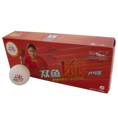 Мяч для настольного тенниса DOUBLE FISH 3*** , профессиональный. ITTF Approved, 10шт.