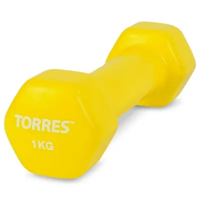 Гантель металлическая TORRES в виниловой оболочке